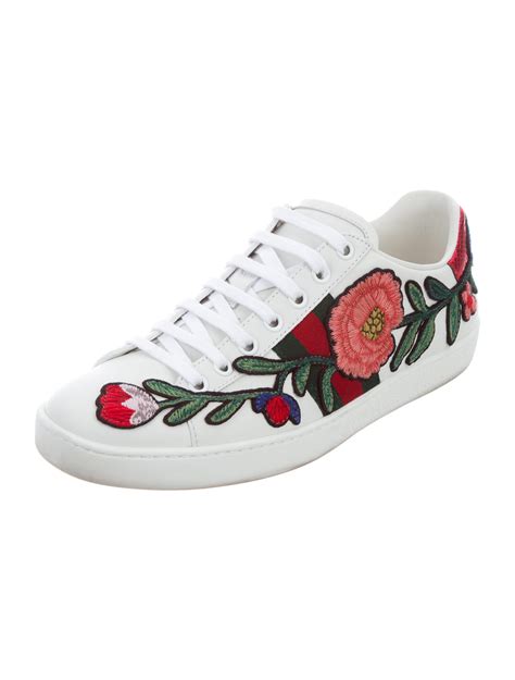 gucci flower sneakers back|Gucci ace sneakers women's.